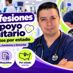 Profesiones de apoyo sanitario y requisitos por estado
